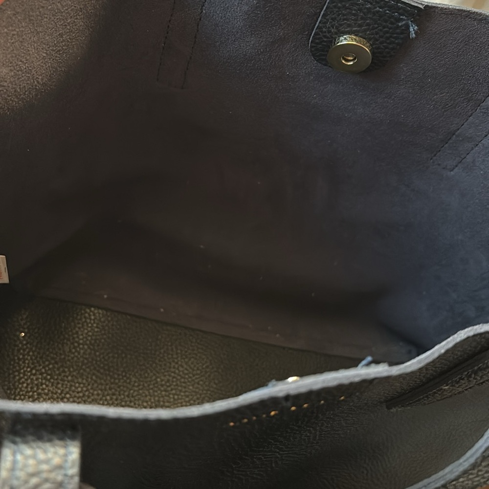 Katie Loxton Vegan Leather Dark Navy Tote Bag, EUC - Picture 3 of 7